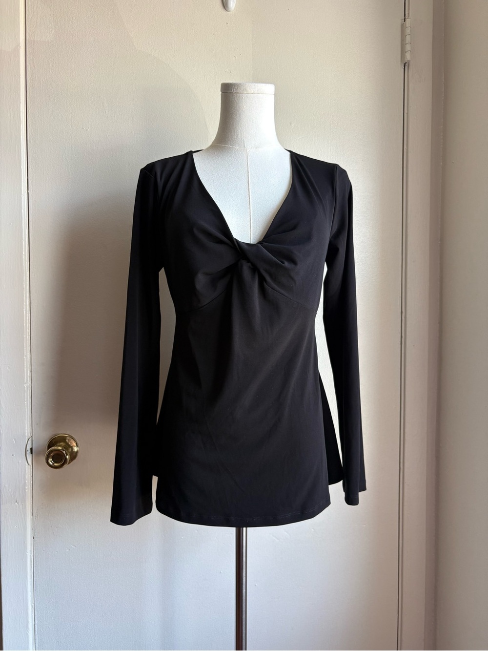 motherhood maternity long sleeve v-neck blouse